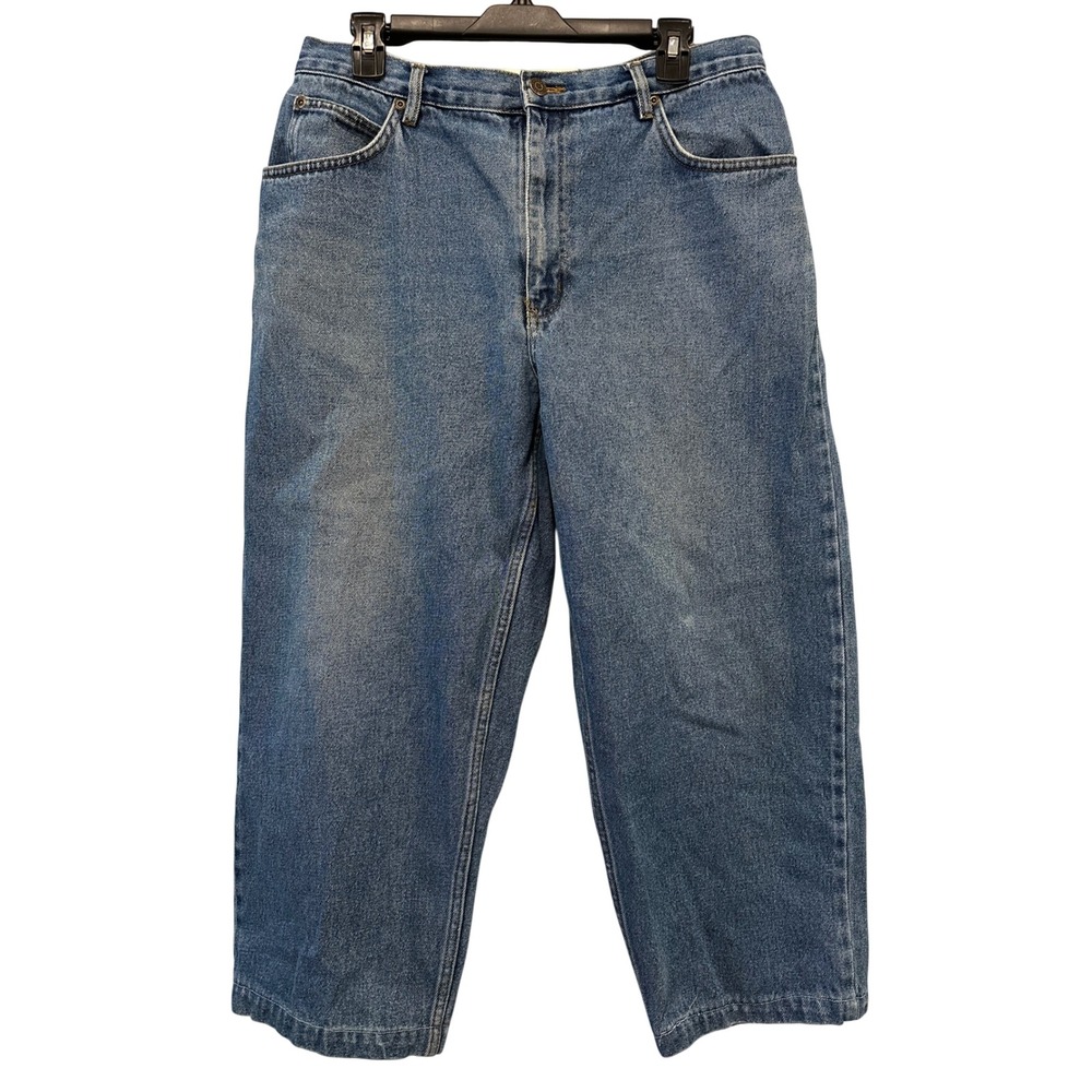 Open Trails Authentic Stonewashed Jeans Men's 32x24 Relaxed Fit Hiking Gorpcore‎